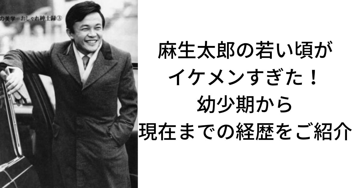 麻生太郎の若い頃がイケメンすぎた 幼少期から現在までの経歴をご紹介 Life With Topics